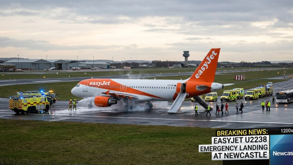 easyjet flight u2238 emergency landing newcastle