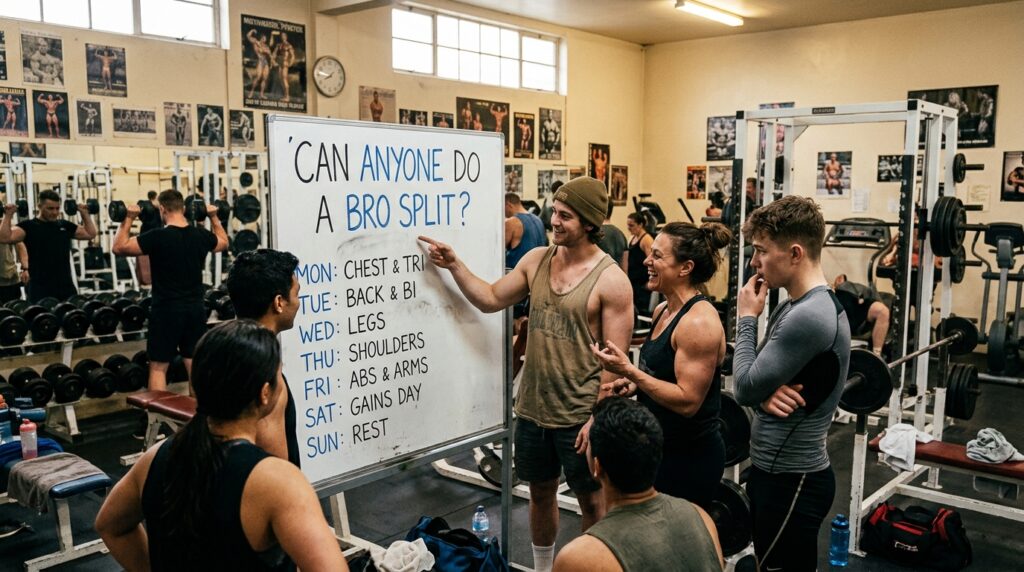 can anyone do a bro split