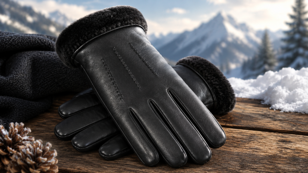 Zavalio Com Men’s Premium Shearling Sheepskin Fur Lined Leather Gloves Black: Ultimate Winter Luxury Guide Zavalio Com
