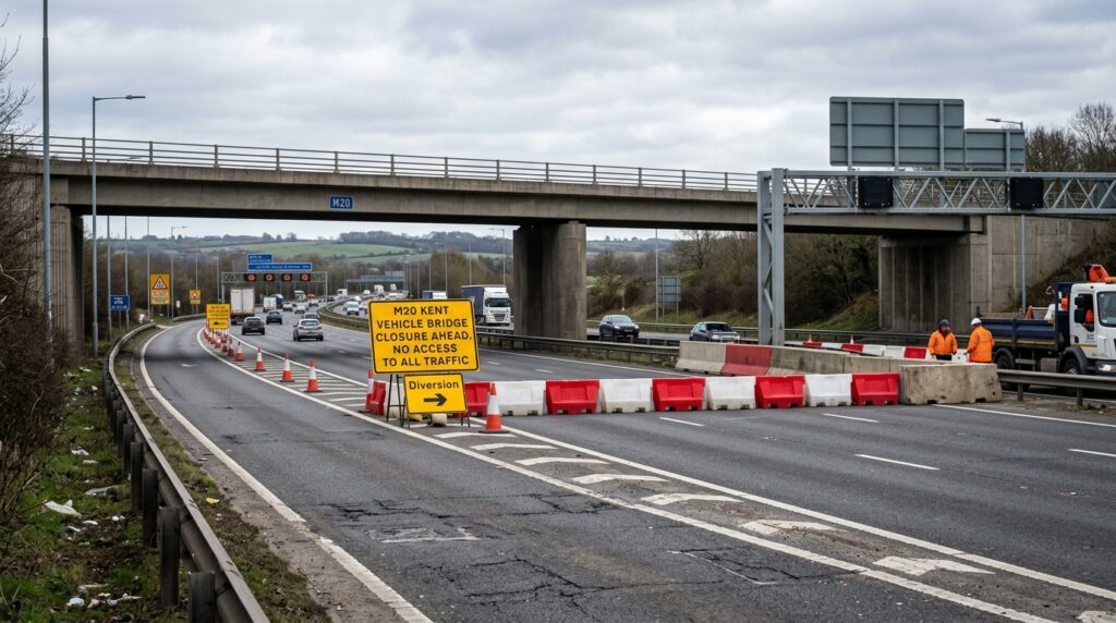 m20 kent vehicle bridge closure