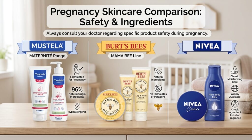 i’m a pregnant woman. are nivea products safe compared to burt’s bees or mustela?